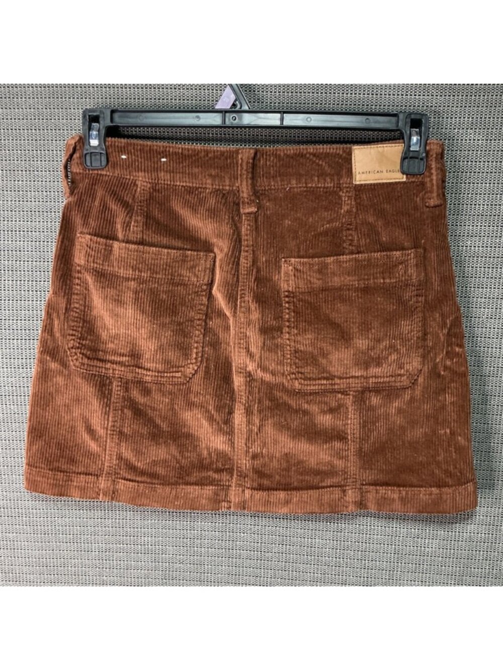 American Eagle Women's Brown Corduroy Super High-Rise Mini Skirt Size 4 - Picture 2 of 8